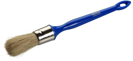 Brocha Redonda con Casquillo de Acero Inoxidable Nº10, Ideal para Pintura de Detalles y Acabados Finos en diversas Superficies.