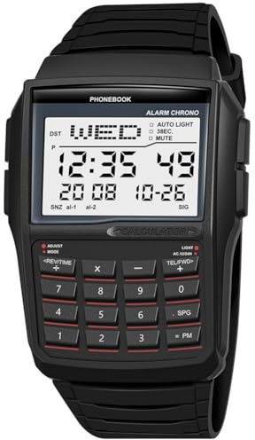 Dytabepl Reloj digital LED electrónico digital deportivo con calculadora, funciones de cálculo y visualización de la hora, resistente al agua, multifuncional, reloj de pulsera para niños y estudiantes