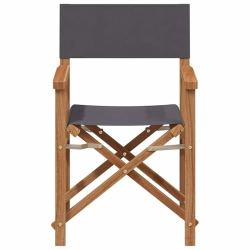 JHQHSM Solid Teak Wood Folding Director Chair with Armrests 55 x 54 x 85 cm Manual Fold for Indoor and Outdoor Use