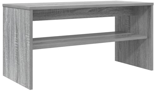 XHNIFBN Mobile TV Lowboard Soggiorno 80x35x40 in Legno Sonoma Grigio Sonoma Moderno Mobile TV con Mensola per Media e Decorazione Design Minimalista