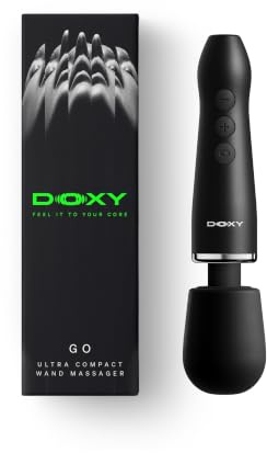 DOXY GO Vibrator Wand Massager for Women, A Cordless Compact Rechargeable Clitoral Stimulator Sex Wand with Powerful Deep Rumble Vibrations, Quiet Portable and Waterproof Womens Sex Toys (IPX7)