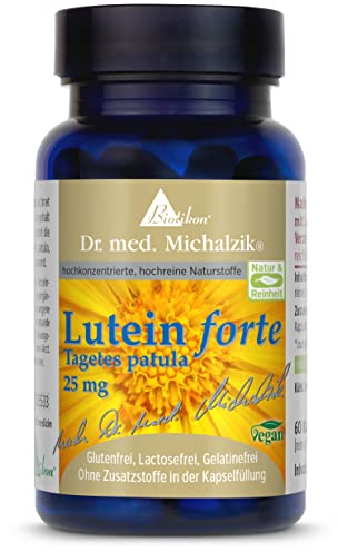 Lutein forte nach Dr. med. Michalzik - ohne Zusatzstoffe 25 mg reines Lutein pro Kapsel von BIOTIKON®
