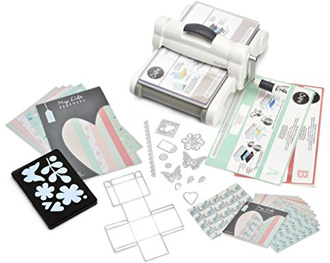 Sizzix Big Shot Plus Fustellatura e Goffratura Macchina e Kit iniziale Per Creazione di Biglietti, Album di Ritagli, Adesivi e Diari, Apertura 21 cm (A5), 40cm x 29.8cm x 19cm