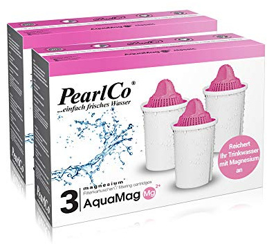 PearlCo - AquaMag classic Pack 6 Filterkartuschen mit Magnesium - passt in Brita Classic