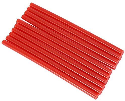 10pcs 7*150mm Bâtons de colle à chaud colle thermofusible coloré Adhésif chaud de fonte bâton adhésif de fonte chaude pour pistolet à colle 20W DIY Artisanat Réparations Rapides Petits Bricolages(Red)
