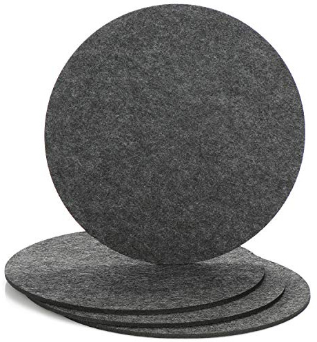 COM-FOUR® 4x sottobicchieri in feltro - protezioni per tavoli in robusto feltro - base per pentole, bicchieri, ciotole e vasi - tappetino protettivo rotondo per tavoli e mobili Ø 30 cm