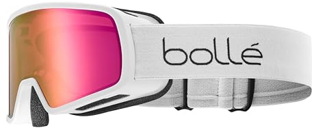 Bollé NEVADA JR White Matte - Rose Gold Cat 2 - Masques de ski - White Matte - Rose Gold Cat 2 - Taille S - Unisexe - Enfant, 6+