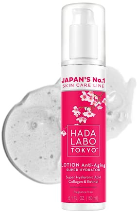 Hada Labo Tokyo Face Lotion mit Kollagen Hyaluronsäure Anti Aging Gesichtspflege für Frauen 40+ 150 ml