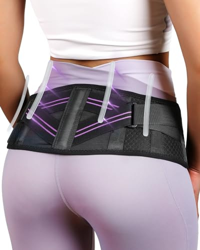 Fitomo Cinturón de Cadera con Soportes, Faja Lumbar Mujer, Alivia el Dolor de Espalda, Pierna, Ciática, Pélvica, Disfunción de la Articulación Sacroilíaca, Corrector Pélvico, Antideslizante