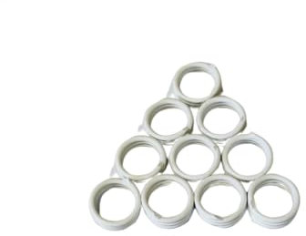 Taubenring-Spirale aus Kunststoff, bequem zu stecken, verschiedene Farben (Weiß, 10 Ringe)