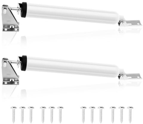 Chiudiporta automatico, in lega di alluminio, regolabile, porte interne con piastra di montaggio e viti, chiusura a molla morbida, per casa, ufficio, camera da letto (2 pezzi)