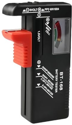 DmDoyy Comprobador de Pilas Digital BT-168D, Medidor de Carga de Pilas LCD para AAA, AA, C, D, 9V y 1.5V, Prueba Voltaje y Reciclaje de Pilas d de Botón Probador universal de batería
