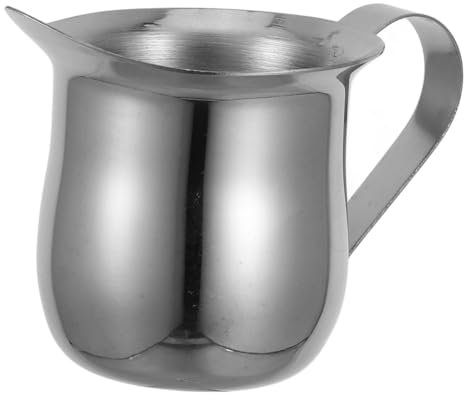 PRETYZOOM Brocca Pertte in Acciaio Inox Con Manico Lattiera in Acciaio Inox Contenitore Per Caffè e Latte Lattiera Multiuso Accessori Per Preparazione Del Caffè