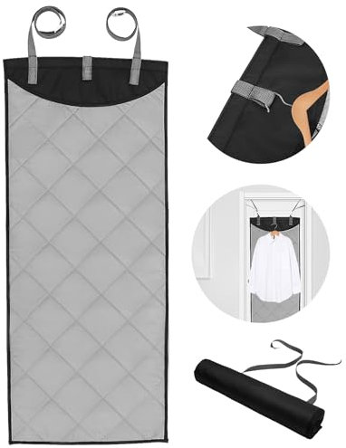 Handheld Garment Steamer Press Pad Hanging Over The Door Ironing Mat Heat-resistant Clothes Steamer Pad for Home Travel Portable Foldable Over Door Iron Mat for Clothes Steaming 45.27×18.89in