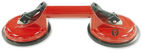 Spear & Jackson ASCD118 - Ventosa doble de aluminio - Herramienta de elevación de alto rendimiento para vidrio, granito, azulejos, metal, panel de madera - Capacidad de elevación de 110 kg - Doble