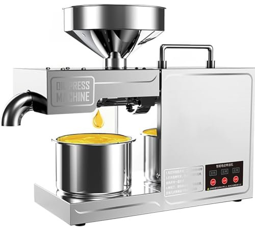 Macchina Spremitura Automatica Dell'Olio 820 W, Automatica Dell'Olio A Freddo E A Caldo, Pressa per Olios in Acciaio Inossidabile, Arachidi, Colza, Frantoio A Olios, Noci