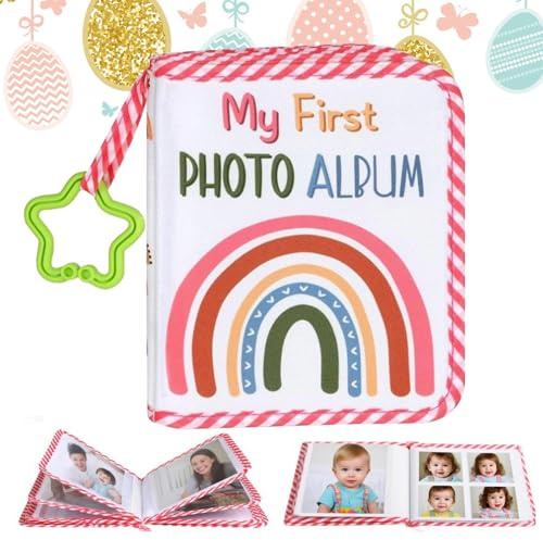 Album fotografico per bebè, libro di souvenir per, con clip a stella e ricordo, con stampa, per festa di genere, festa della mamma del papà
