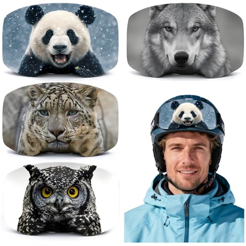 4 Piezas Funda Protectora para Gafas de Esquí, Protege Contra Arañazos, Funda para Gafas de Esquí Portabilidad para Hombres Mujeres, Protector Gafas Esqui para Viajes Après-Ski Protección de Lentes