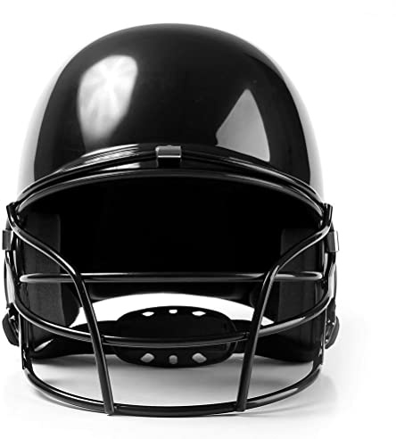 RASTKY Baseball-Softball-Helm für Jugendliche und Erwachsene mit Gesichtsschutz, Stoßfeste Dual-Density-Pads für Spiele und Training, Schwarzes ABS + Eva, Größe: 31 X 21 X 21 cm (Black)
