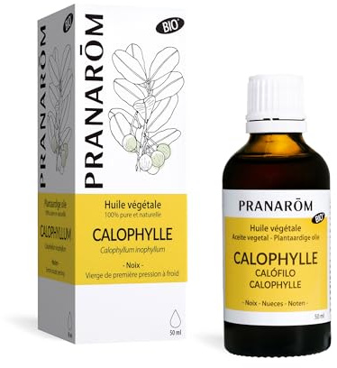 Pranarôm | Huile Végétale Calophylle Bio | Calophyllum inophyllum - Première pression à froid des noix du Calophyllier | 50 ml
