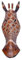 WoUnru Maske Giraffe 50 cm, Holz-Maske aus Bali, Wandmaske
