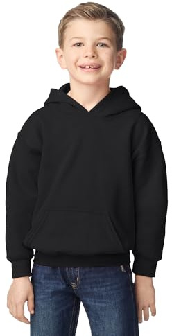 Gildan Youth, Little kid Hoodie Sweatshirt, Style G18500B, Black, Medium