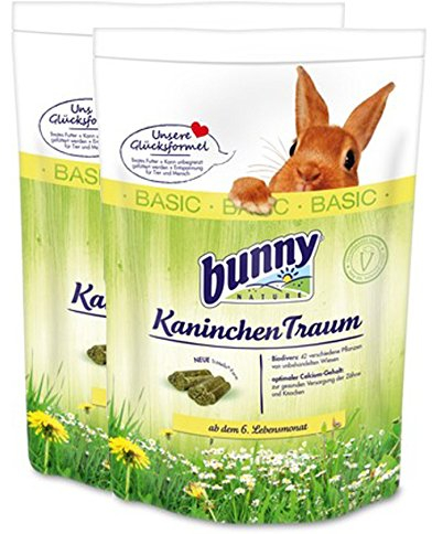 2 x 4 kg = 8 kg Bunny Kaninchen Traum Basic mit 42 verschiedenen Grünpflanzen