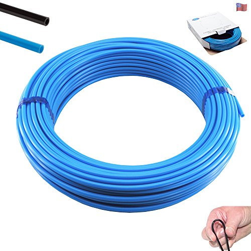 50 mètres – Tuyaux en polyuréthane en douane, tolérance extérieure, différentes tailles tuyau pneumatique pour air comprimé (extérieur x intérieur : 3/16 x 3,2 mm, noir)