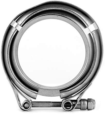 2,75 tums Turbo Avgas Nederrör Rostfritt stål Clamp Fläns V-Band Clamp 2st Flänssats Avgasrör Clamp Kit för Turbo Avgassystem