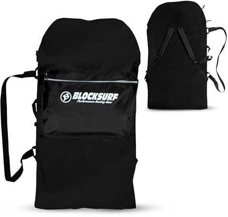 BLOCKSURF Bodyboard Bag | Holds Up to Two 42 Boards | Heavy-Duty Waterproof Design | Adjustable Backpack & Crossbody Straps | Extra Storage Pockets for Gear