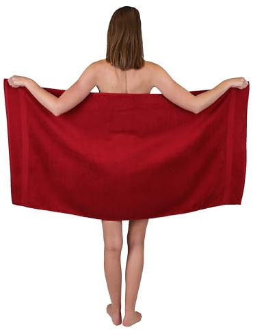 Betz Duschhandduk premium 100 % bomull badhandduk duschhandduk 70 x 140 cm (rubinröd)