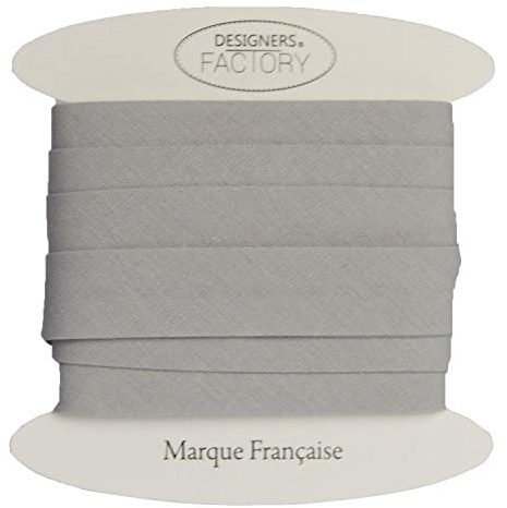 Schrägband baumwolle gefalzt - viele Farben erhältlich - Schrägband aus Baumwolle - Einfach zu nähen und ideal zum Veredeln Ihrer Kreationen (Um 5 meter, Grau)