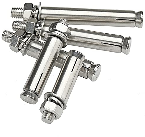 20 tornillos de expansión NUZAMAS M6 x 50 mm de acero inoxidable 304 de expansión, pernos de anclaje de alto rendimiento para tornillos, montaje en pared
