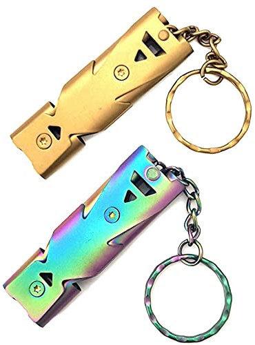 Dream HorseX Trillerpfeife, Notfallpfeife,Trillerpfeife Metall, Schiedsrichter Pfeifen, Pfeife mit Schlüsselanhänger,Jagen Lebensrettend im Notfall,Lautstärke bis zu 150 Dezibel