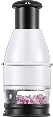 Manuelle Zerkleinerer, Knoblauch Zwiebelschneider für Küche, Leicht Zu Reinigender Gemüseschneider, Zwiebelhacker Ideal für Gemüse…