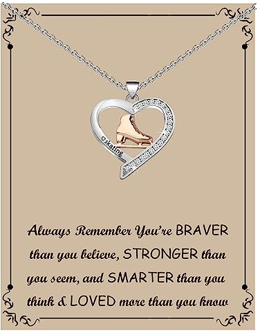 Ice Skate Necklace Figure Skating Necklace Gifts Ice Skating Gifts Figure Skater Gifts Ice Skating Necklace Skate Lover Gifts (skate shoe necklace)