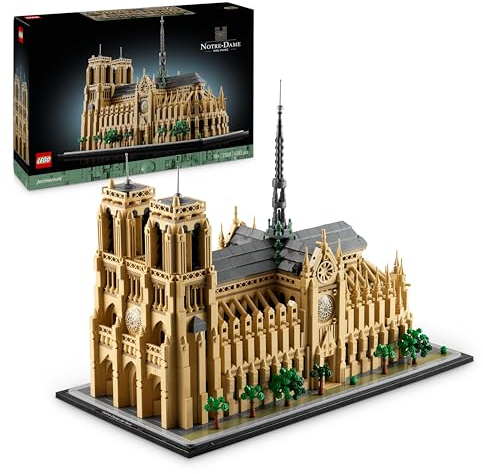 LEGO Architecture Notre-Dame de Paris Building Set for Adults - Collectible Gift for Mothers & for History-Loving Women and Men - Home or Office Décor Idea - 21061