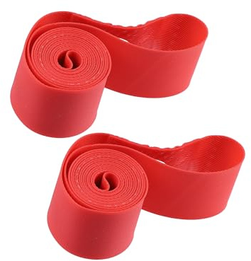 INFINAUTO 16 Bike Wheel Rim Strip Rim Tape Liner Inner Tube Band PVC Red Pair Stylish Design