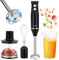 Dreamhigh 4-in-1 Elektrische Stabmixer Set, 500W Pürierstab mit 2 Geschwindigkeiten, inkl. Schneebesen, 500ml Zerkleinerer & 700ml Messbecher – ideal für Babynahrung, Suppen & Smoothies