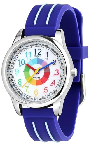 OSDUE Kinderuhr für Kinder, Lernuhr mit Zeigern für Jungen und Mädchen, 30M wasserdichte Armbanduhr für Geburtstage Ostern Kindertag Weihnachten, Hochwertigem Quarzwerk