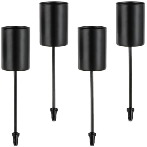 4 Stück Kerzenhalter Adventskranz Schwarz Für Stabkerzen Advent Kerzenständer Stabkerze Stabkerzenhalter Mit Dorn Für DIY Deko & Weihnachten,Küche Haushalt & Wohnen,Kerzenständer