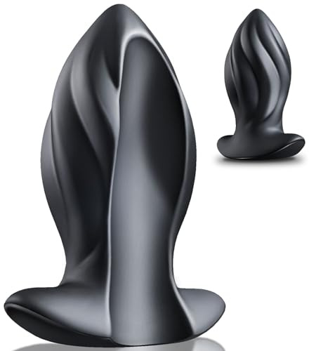 Tapón Anal XXL para Hombre, 6,5 cm Grande Doble Tapón Anal Interactivo, Juguete Sexual de Silicona con Base en T, Tapones Anales Gruesos y Enormes, Consolador con Cola para Mujeres y Hombres