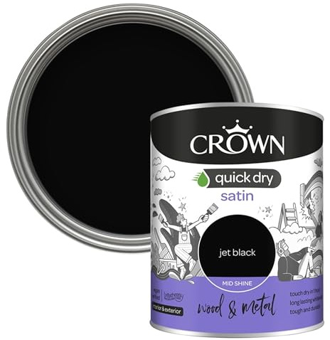 AXpower Inspirational Technology Empowering People Quick Dry Satin Paint Black 750ml | Interior & Exterior Paint for Wood or Metal | Durable Smooth Finish