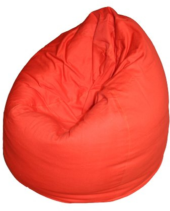 Kinzler S-10009/32 Sitzsack Billy, ca. Ø65 x H75 cm, klassische Tropfenform, Indoor, in vielen verschiedenen Farben, robuster Jeansstoff, rot