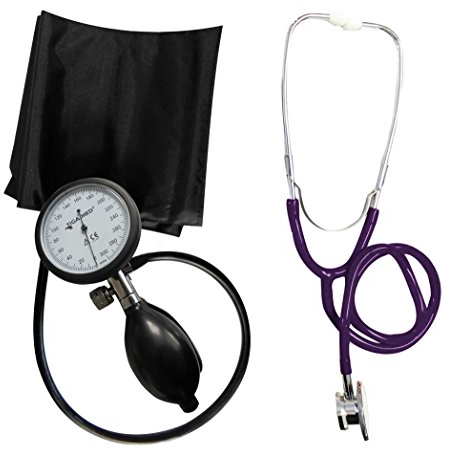 Sfigmomanometro Braccio Superiore Professionale Tiga Pro 1 prodotto nuovo garanzia K 1 + Doppia Testa Stetoscopio viola stetoskop tiga-med