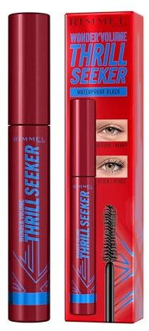 Rimmel London, Wonder Volume Thrill Seeker, Máscara de pestañas, 003 - Black WP, 8ml