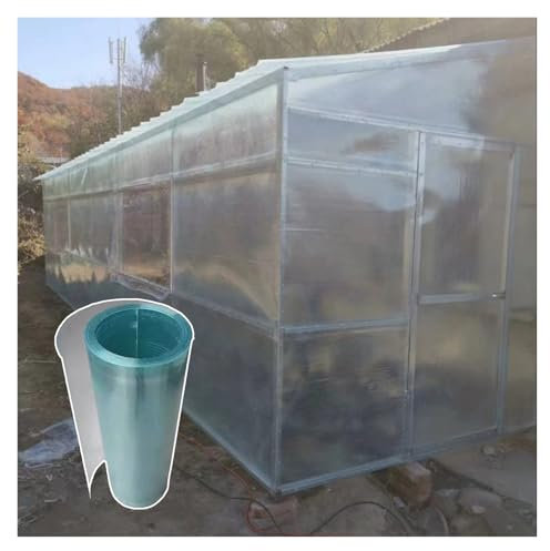 AFGZQ Panneaux de Serre Polycarbonate, Résistant UV Plaques Toiture Transparentes, for Jardin, Véranda, Pergola Et Éclairage Naturel, avec Vis(2X 26.2ft)