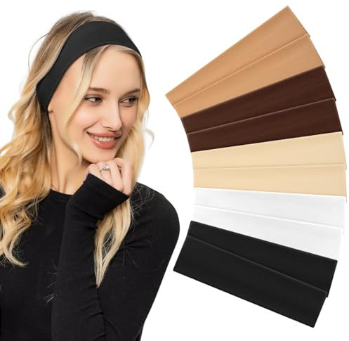 Tumurup 10 Stück Haarband Damen Sport, Stirnband Damen Dünn Elastisch Haarbänder Antirutsch Headband Weiches Hair Band Yoga Fitness Laufen