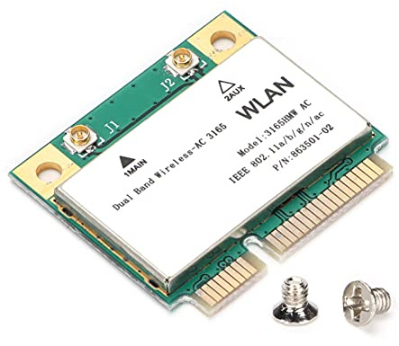 Fyearfly Wireless Card Dual Band 802.11a/b/g/n/ac, Mini PCIE Interface, Boosts Connectivity, Easy Installation, Compatible with Laptops and Desktops