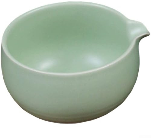 Oniissy Ciotola Matcha da 400 ml con beccuccio per versare il tè tradizionale giapponese Chawan e latte, fatto a mano in ceramica con smalto lucido (A-1)
